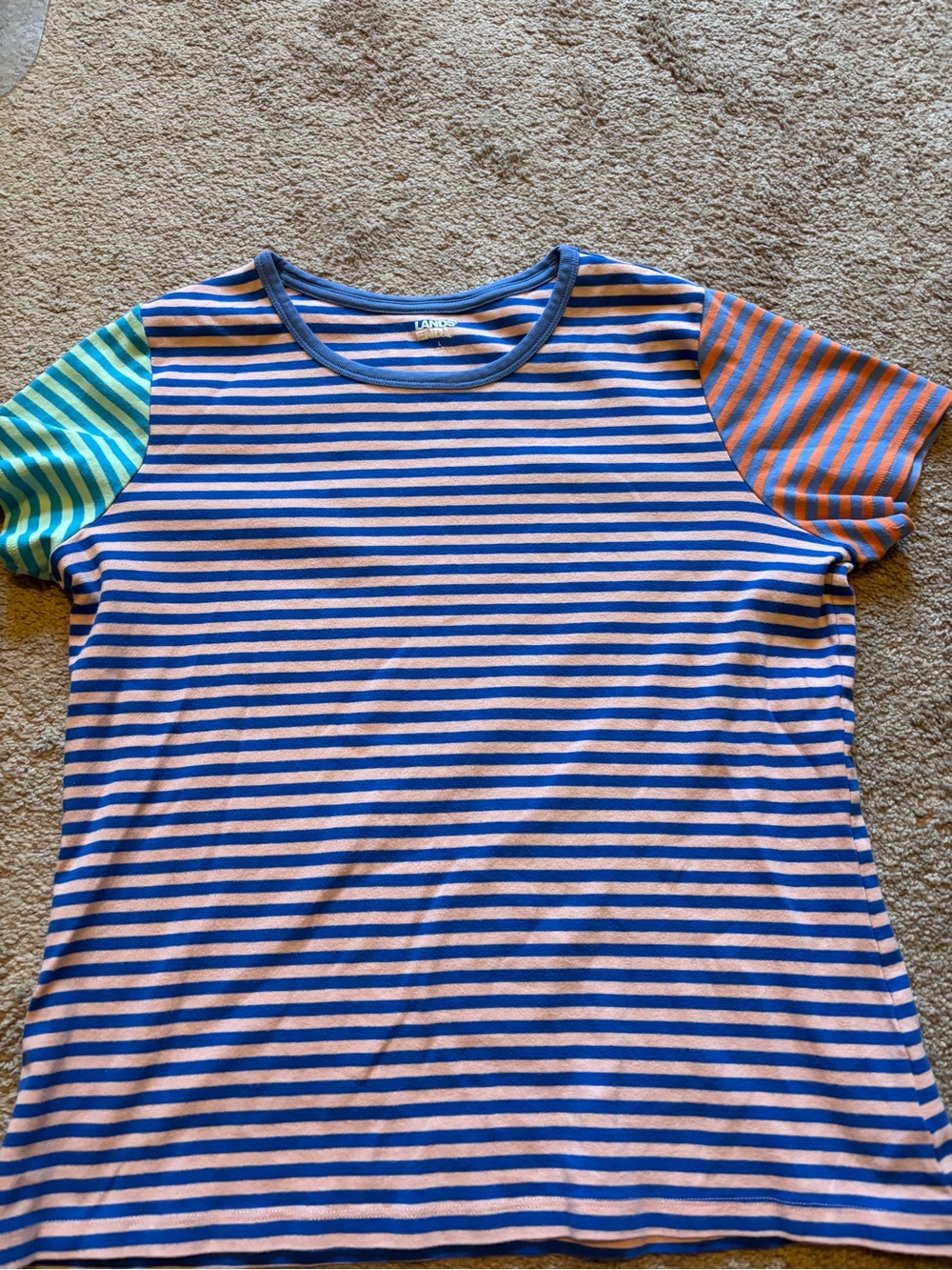 Striped Multicolor Short Sleeve Tee womens
